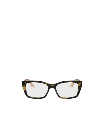 Fendi Eyewear Rectangle Frame Glasses In Havana