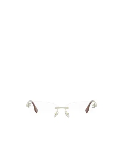 Fendi Eyewear Rectangle Frame Glasses In White