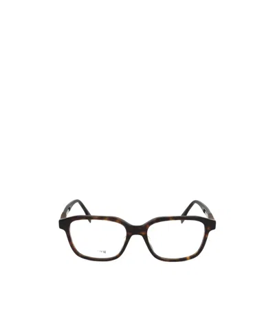 Fendi Eyewear Rectangle Frame Glasses In White