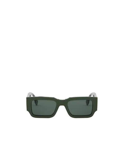 Fendi Eyewear Rectangle Frame Sunglasses In Green
