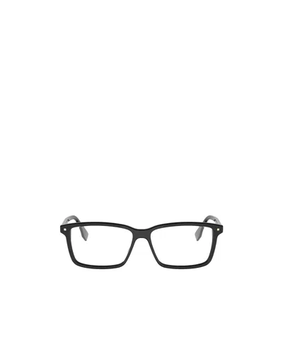 Fendi Eyewear Rectangular Frame Glasses In Black