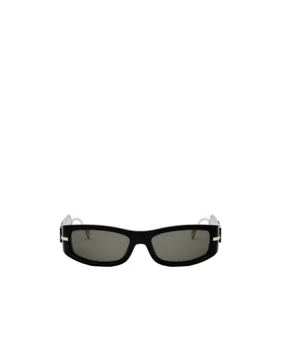 Fendi Eyewear Rectangular Frame Sunglasses In Black