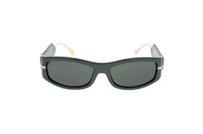 Fendi Eyewear Rectangular Frame Sunglasses In Verde/verde