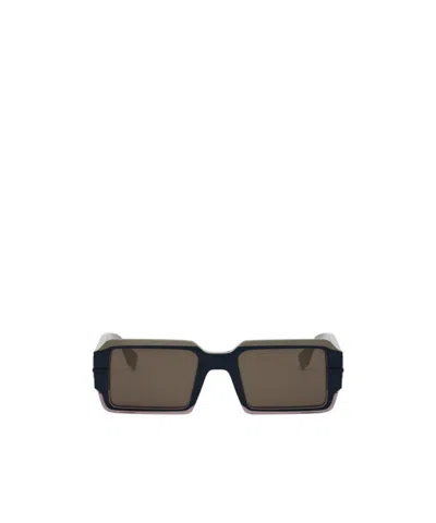 Fendi Eyewear Rectangular Frame Sunglasses In Green