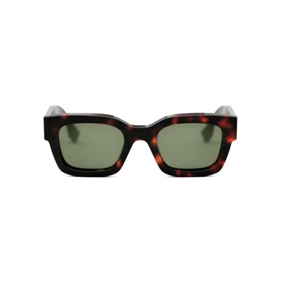 Fendi Eyewear Rectangular Frame Sunglasses In Green