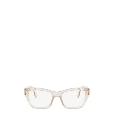 Fendi Eyewear Roma Rectangle Frame Glasses In Neutral
