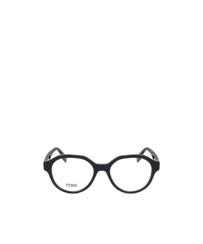 Fendi Eyewear Round Frame Glasses In Black