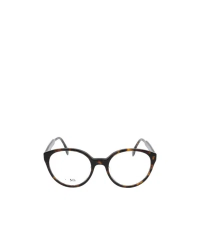 Fendi Eyewear Round Frame Glasses In Brown