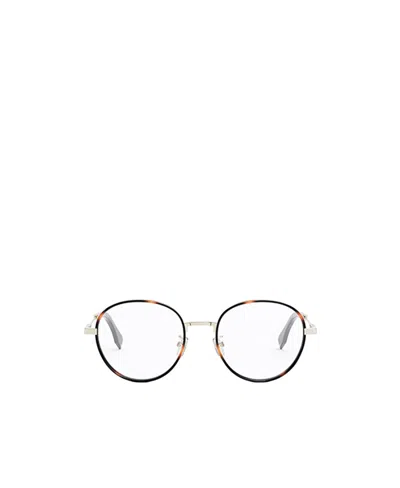Fendi Eyewear Round Frame Glasses In White