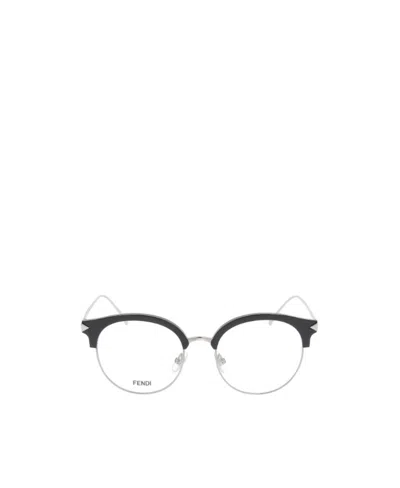 Fendi Eyewear Round Frame Glasses In White