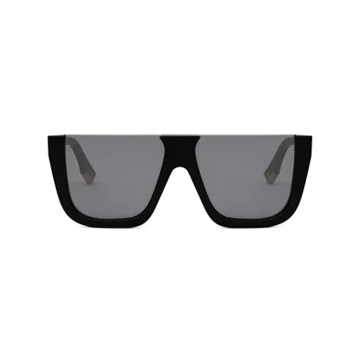 Fendi Eyewear Round Frame Sunglasses In Black
