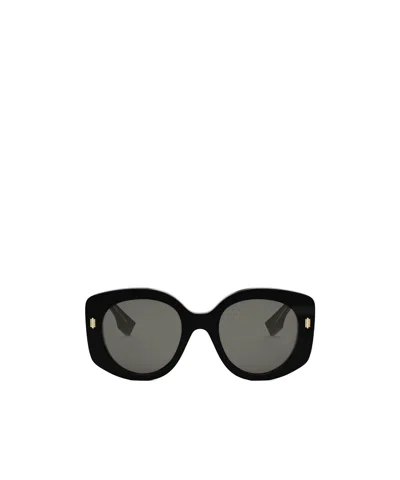 Fendi Eyewear Round Frame Sunglasses In Black