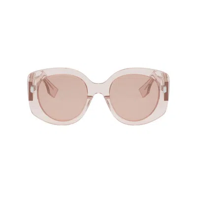 Fendi Eyewear Round Frame Sunglasses In Pink
