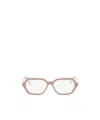 Fendi Eyewear Selleria Geometric Frame Glasses In White
