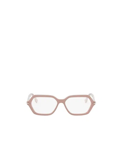 Fendi Eyewear Selleria Geometric Frame Glasses In White