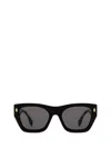 Fendi Roma Rectangular Sunglasses In Shiny Black