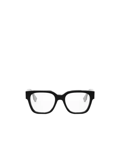 Fendi Eyewear Square Frame Glasses In Black