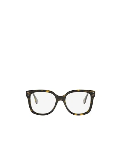 Fendi Eyewear Square Frame Glasses In Brown