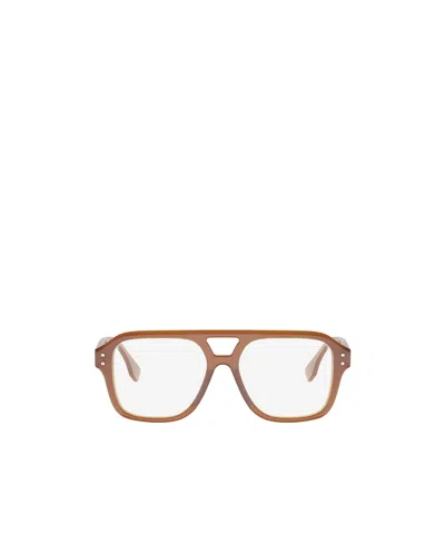 Fendi Eyewear Square Frame Glasses In Brown
