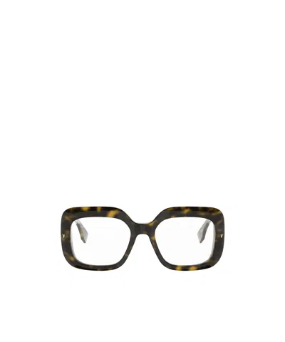 Fendi Eyewear Square Frame Glasses In Brown