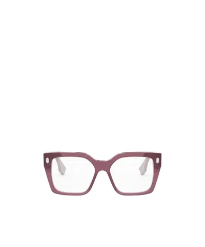 Fendi Eyewear Square Frame Glasses In White