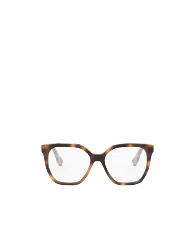 Fendi Eyewear Square Frame Glasses In White