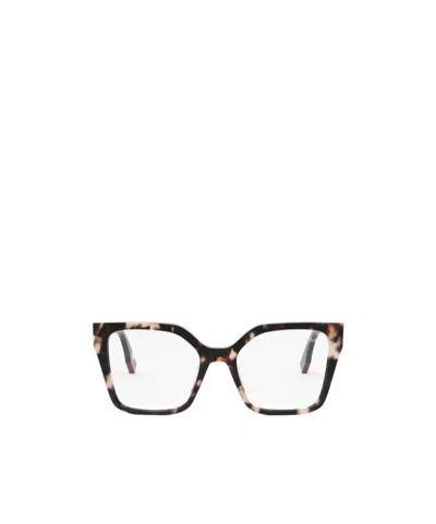 Fendi Eyewear Square Frame Glasses In 054 - Havana