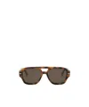 Fendi The Graphy 55mm Geometric Sunglasses In Green