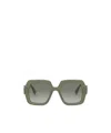 Fendi Fe40139i Ff Diamonds 93p Verde Chiaro Sunglasses In Green
