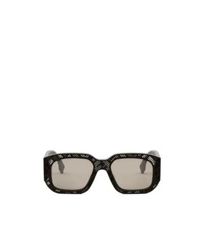Fendi Eyewear Square Frame Sunglasses In Nude