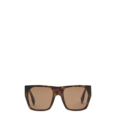 Fendi Eyewear Square Frame Sunglasses In Nude