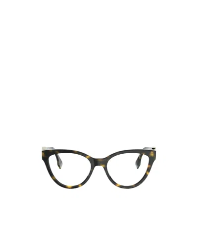 Fendi Eyewear Cat Eye Frame Glasses In Brown