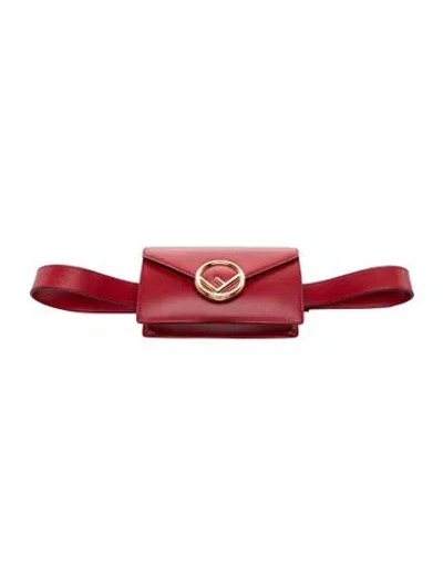 Pre-owned Fendi F Is  Belt Bag In Red