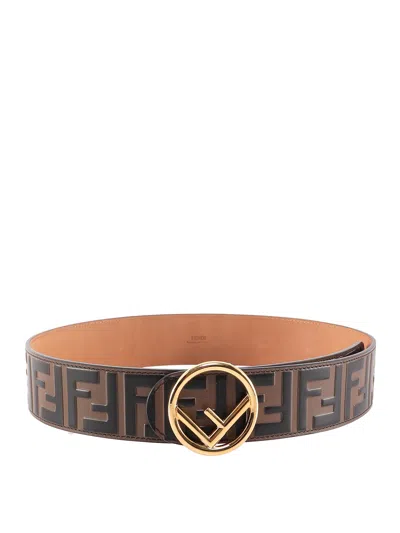 Fendi F Is  Belt In Brown