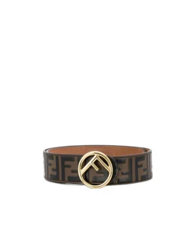 Fendi F Is  Buckle Belt In Brown