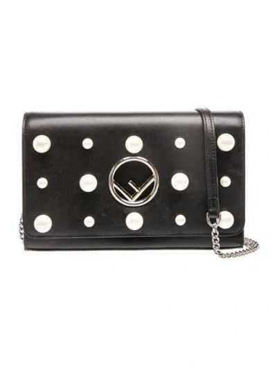 Pre-owned Fendi F Is  Clutch In Black