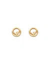 Fendi Golden Logo Stud Earrings