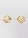 Fendi Golden Logo Stud Earrings