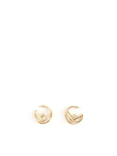 Fendi F Is  Earrings In Gold