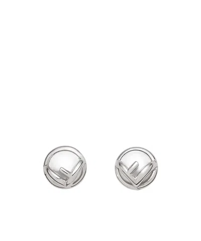 Fendi F Is  Earrings In White