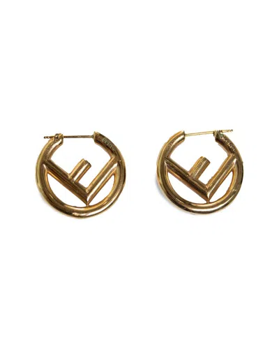 Pre-owned Fendi F Is  Hoop Earrings (authentic Pre-loved)