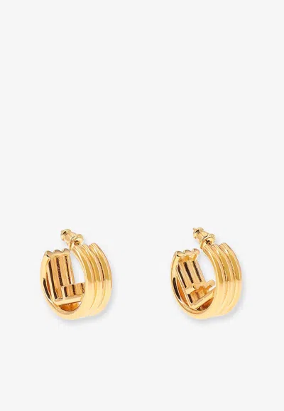Fendi F Is  Hoop Earrings In Gold