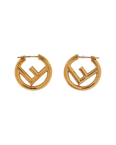 Fendi F Is  Hoop Earrings Metal (authentic Pre-loved) In Gold