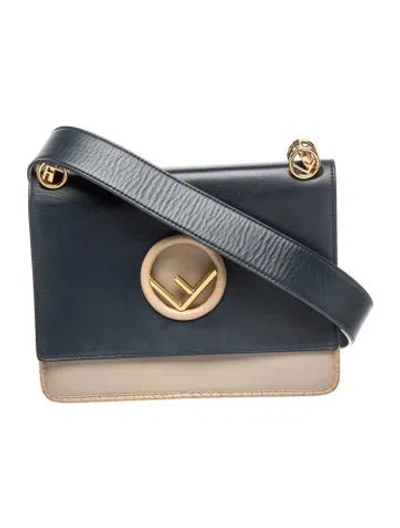 Pre-owned Fendi F Is  Kan I F Medium In Blue