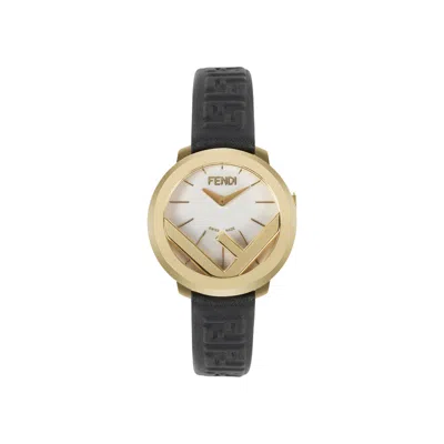Pre-owned Fendi F Is  Leather Watch 'gold' | Women's Size Onesize