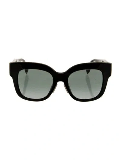 Pre-owned Fendi F Is  Oversize Sunglasses In Black