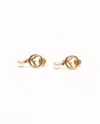 Fendi F Is  Pearl Drop Earrings