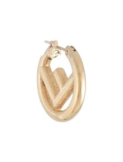 Pre-owned Fendi 'f Is ' Single Hoop Earring In Multicolor