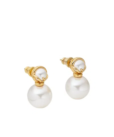 Fendi F-pattern Earrings In White