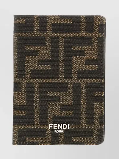 Fendi Fabric Card Holder Featuring Printed Design